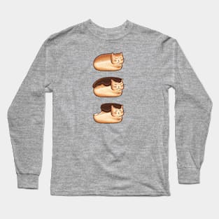 Cat Bread Loaf Chocolate Long Sleeve T-Shirt